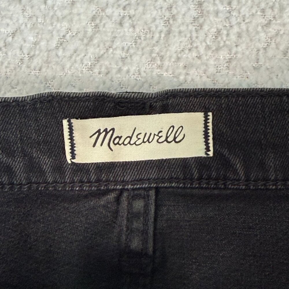 Madewell Stretch Denim Straight Mini Skirt in Ashcraft Wash: Raw-Hemmed 26 - Picture 4 of 10
